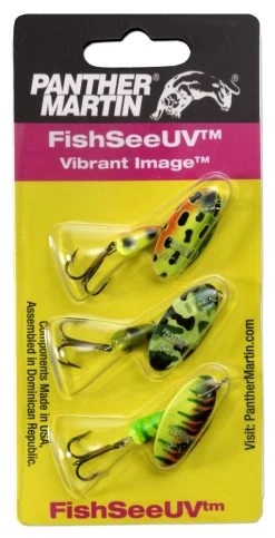 Panther Martin FishSeeUV Vibrant Image 3 Pack Spinner Kit