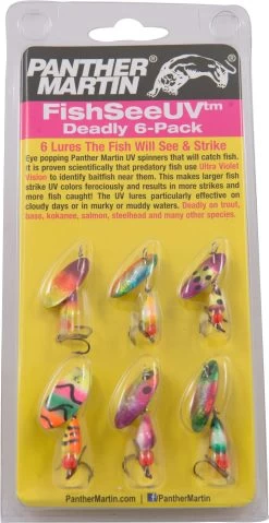 Panther Martin FishSeeUV Ultra Violet 6 Pack Spinner Kit