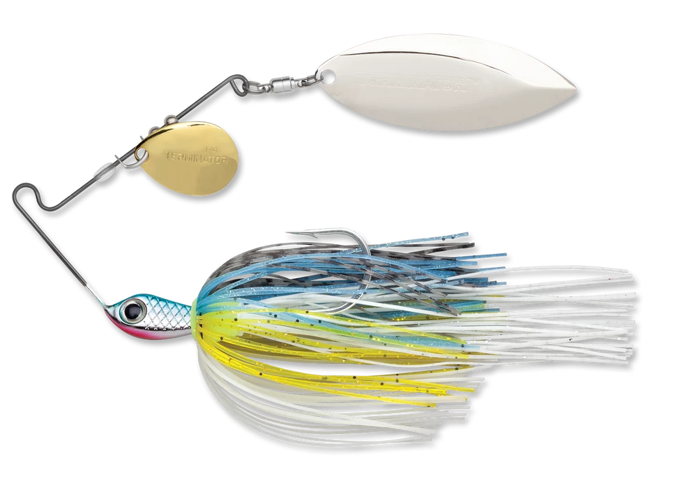 Terminator Stainless Pulse Skirt Spinnerbait Colorado Willow 1/2 Oz. 4 Terminator Stainless Pulse Skirt Spinnerbait Colorado Willow 1/2 Oz. - Image 2