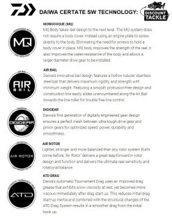 Daiwa Certate SW G Saltwater Spinning Reels 10 Daiwa Certate SW G Saltwater Spinning Reels -Danshui Fishing Shop certate technology