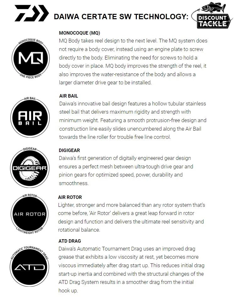 Daiwa Certate SW G Saltwater Spinning Reels 6 Daiwa Certate SW G Saltwater Spinning Reels - Image 5